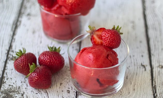 Resep Sorbet buah Strawberry 